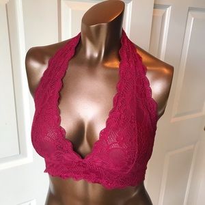 Free People “Intimately” Galloon Halter Bra